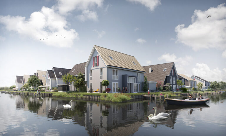 Impressie van plandeel het Eiland vanaf de Zaan